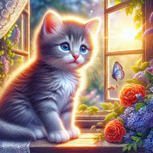 Lade das Bild in den Galerie-Viewer, Katze-Voll  Diamond Painting-30x30cm