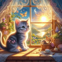 Lade das Bild in den Galerie-Viewer, Katze-Voll  Diamond Painting-30x30cm