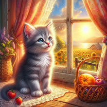 Lade das Bild in den Galerie-Viewer, Katze-Voll  Diamond Painting-30x30cm
