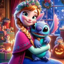 Lade das Bild in den Galerie-Viewer, Stitch-Voll Diamond Painting-30x30cm