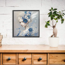 Lade das Bild in den Galerie-Viewer, Schmetterlingsmädchen – Teilweise spezielle Diamantmalerei-30x30cm