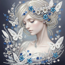 Lade das Bild in den Galerie-Viewer, Schmetterlingsmädchen – Teilweise spezielle Diamantmalerei-30x30cm