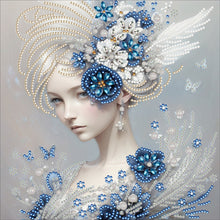 Lade das Bild in den Galerie-Viewer, Schmetterlingsmädchen – Teilweise spezielle Diamantmalerei-30x30cm