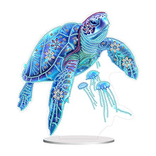 Lade das Bild in den Galerie-Viewer, Meeresschildkröte – einseitig gebohrtes Acryl-Diamant-Desktop-Ornament