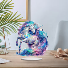 Lade das Bild in den Galerie-Viewer, Einhorn-einseitig gebohrtes Acryl-Diamant-Desktop-Ornament