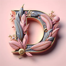 Lade das Bild in den Galerie-Viewer, Feather Letter-Voll Round Diamond Painting-30x30cm