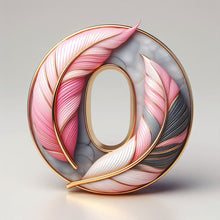 Lade das Bild in den Galerie-Viewer, Feather Letter-Voll Round Diamond Painting-30x30cm