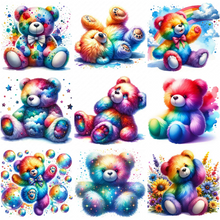 Lade das Bild in den Galerie-Viewer, Regenbogenbär-Voll rund Diamond Painting- 30*30