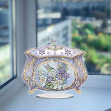 Lade das Bild in den Galerie-Viewer, Blumenadler-Kolibri  einseitig gebohrt  Acryl-Diamant-Desktop-Ornament
