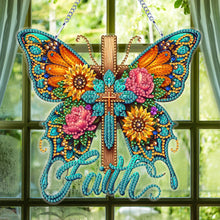 Lade das Bild in den Galerie-Viewer, Schmetterling-einseitig gebohrter Diamant-Anhänger