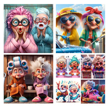 Lade das Bild in den Galerie-Viewer, Funny Grandma-Voll Diamond Painting-40x40cm