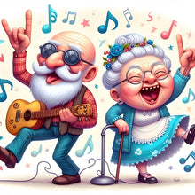 Lade das Bild in den Galerie-Viewer, Funny Grandma-Voll Diamond Painting-40x40cm