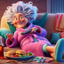 Lade das Bild in den Galerie-Viewer, Funny Grandma-Voll Diamond Painting-40x40cm