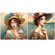 Lade das Bild in den Galerie-Viewer, Schönheit Mädchen -Voll Round Diamond Painting-40x40cm
