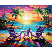 Lade das Bild in den Galerie-Viewer, Strandlandschaft-Voll Diamond Painting-50x40cm