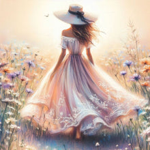 Lade das Bild in den Galerie-Viewer, Lady-Voll Round Diamond Painting-30x30cm