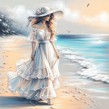 Lade das Bild in den Galerie-Viewer, Lady-Voll Round Diamond Painting-30x30cm