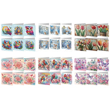 Lade das Bild in den Galerie-Viewer, 6/8/12Pcs/Set Weihnachts-Diamant-Grußkarten