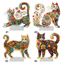 Lade das Bild in den Galerie-Viewer, Katze/Welpe-Einfacher Seitenbohrer-Acryl-Diamant-Desktop-Ornament
