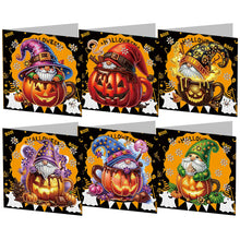 Lade das Bild in den Galerie-Viewer, 5/6Pcs/Set Halloween-Diamond Grußkarten