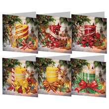 Lade das Bild in den Galerie-Viewer, 6/12Pcs/Set Weihnachts-Diamant-Grußkarten