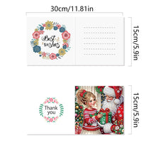 Lade das Bild in den Galerie-Viewer, 6/12Pcs/Set Weihnachts-Diamant-Grußkarten
