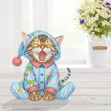 Lade das Bild in den Galerie-Viewer, Katze/Hund – einseitiger Bohrer – schüttelnder Kopf, Acryl-Diamant-Dekoration für den Schreibtisch