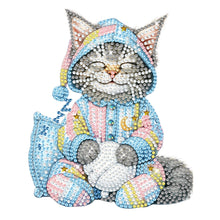 Lade das Bild in den Galerie-Viewer, Katze/Hund – einseitiger Bohrer – schüttelnder Kopf, Acryl-Diamant-Dekoration für den Schreibtisch