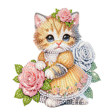 Lade das Bild in den Galerie-Viewer, Katze/Hund – einseitiger Bohrer – schüttelnder Kopf, Acryl-Diamant-Dekoration für den Schreibtisch