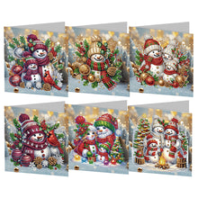 Lade das Bild in den Galerie-Viewer, 6/8/12Pcs/Set Weihnachts-Diamant-Grußkarten