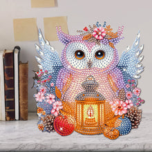 Lade das Bild in den Galerie-Viewer, Weihnachten Eule-Einfache Seite Bohrer-Schüttelkopf Acryl Diamant Desktop Ornament