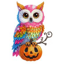 Lade das Bild in den Galerie-Viewer, Weihnachten Eule-Einfache Seite Bohrer-Schüttelkopf Acryl Diamant Desktop Ornament
