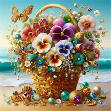 Lade das Bild in den Galerie-Viewer, Wunderschöne Blumenkörbe -Voll Diamond Painting-30x30cm