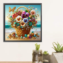 Lade das Bild in den Galerie-Viewer, Wunderschöne Blumenkörbe -Voll Diamond Painting-30x30cm