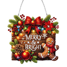 Lade das Bild in den Galerie-Viewer, Weihnachts-Holz-Anhänger mit einseitigem Diamant