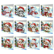 Lade das Bild in den Galerie-Viewer, 2/6/12Pcs/Set Weihnachten-Diamond Grußkarten