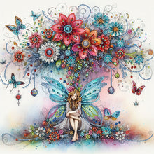 Lade das Bild in den Galerie-Viewer, Blumenfee - Teilweise Special Diamond Painting-40x40cm