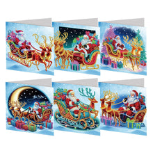 Lade das Bild in den Galerie-Viewer, 6Pcs/Set Weihnachten-Diamond Grußkarten