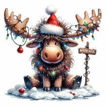 Lade das Bild in den Galerie-Viewer, Weihnachtshirsch-Full Round Diamond Painting-30*30cm