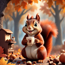 Lade das Bild in den Galerie-Viewer, Eichhörnchen-voll Round Diamond Painting-30x30cm