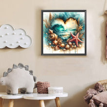 Lade das Bild in den Galerie-Viewer, Seestern am Meer-Voll Round Diamond Painting-30x30cm