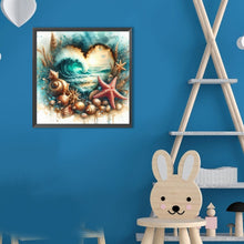 Lade das Bild in den Galerie-Viewer, Seestern am Meer-Voll Round Diamond Painting-30x30cm