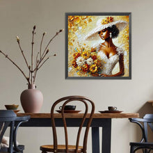 Lade das Bild in den Galerie-Viewer, Lady-Voll Round Diamond Painting-40x40cm