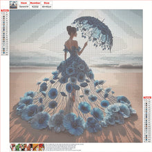 Lade das Bild in den Galerie-Viewer, Kleid Rock Mädchen-Voll Round Diamond Painting-40x40cm