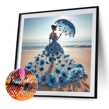 Lade das Bild in den Galerie-Viewer, Kleid Rock Mädchen-Voll Round Diamond Painting-40x40cm