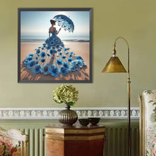 Lade das Bild in den Galerie-Viewer, Kleid Rock Mädchen-Voll Round Diamond Painting-40x40cm