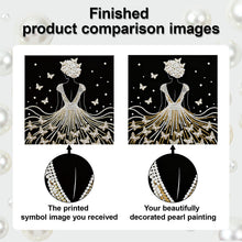 Lade das Bild in den Galerie-Viewer, Elegant – Teilweises Pearl Painting Set mit Rahmen-25x25cm