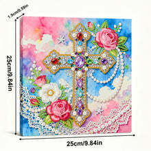 Lade das Bild in den Galerie-Viewer, Partial Pearl Painting mit Rahmen -25*25cm