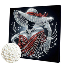 Lade das Bild in den Galerie-Viewer, Partial Pearl Painting mit Rahmen -30x30cm