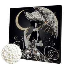 Lade das Bild in den Galerie-Viewer, Partial Pearl Painting mit Rahmen -30x30cm